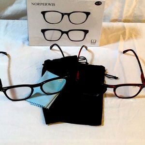 433 ⭐️NWT Norperwis Unisex +1.75 2 Pack Reading Glasses⭐️
